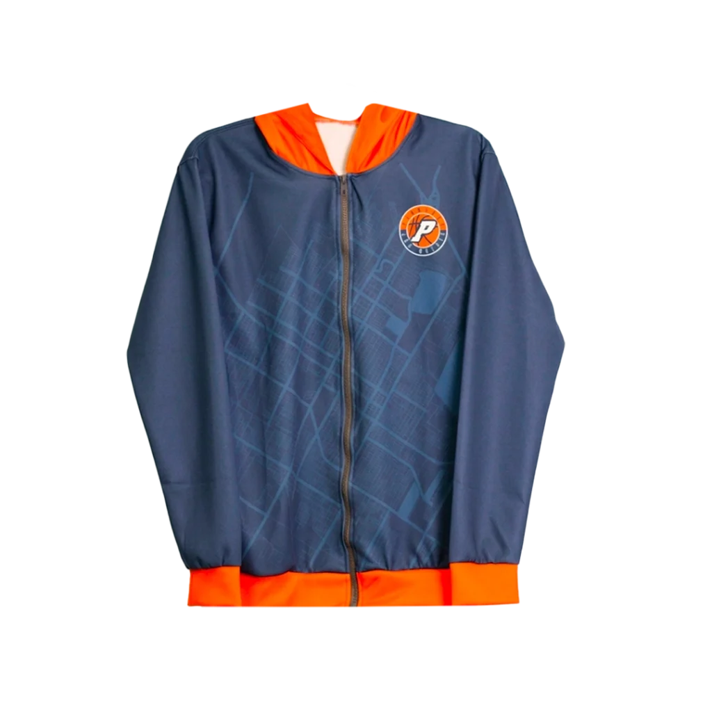 Chamarra tipo hoodie azul violeta