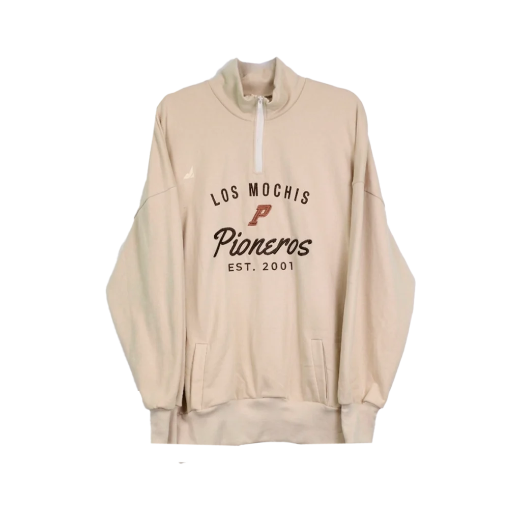 Sweatshirt oversized hueso «half zipper»