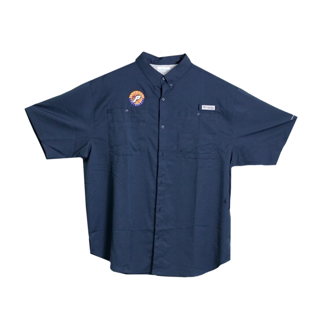 Camisa columbia caballero azul violeta