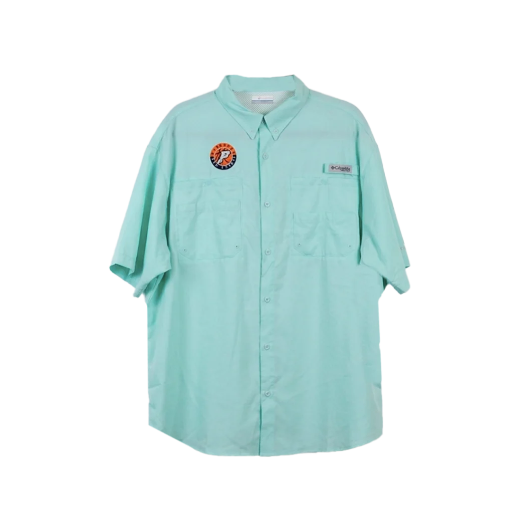 Camisa columbia caballero azul aqua