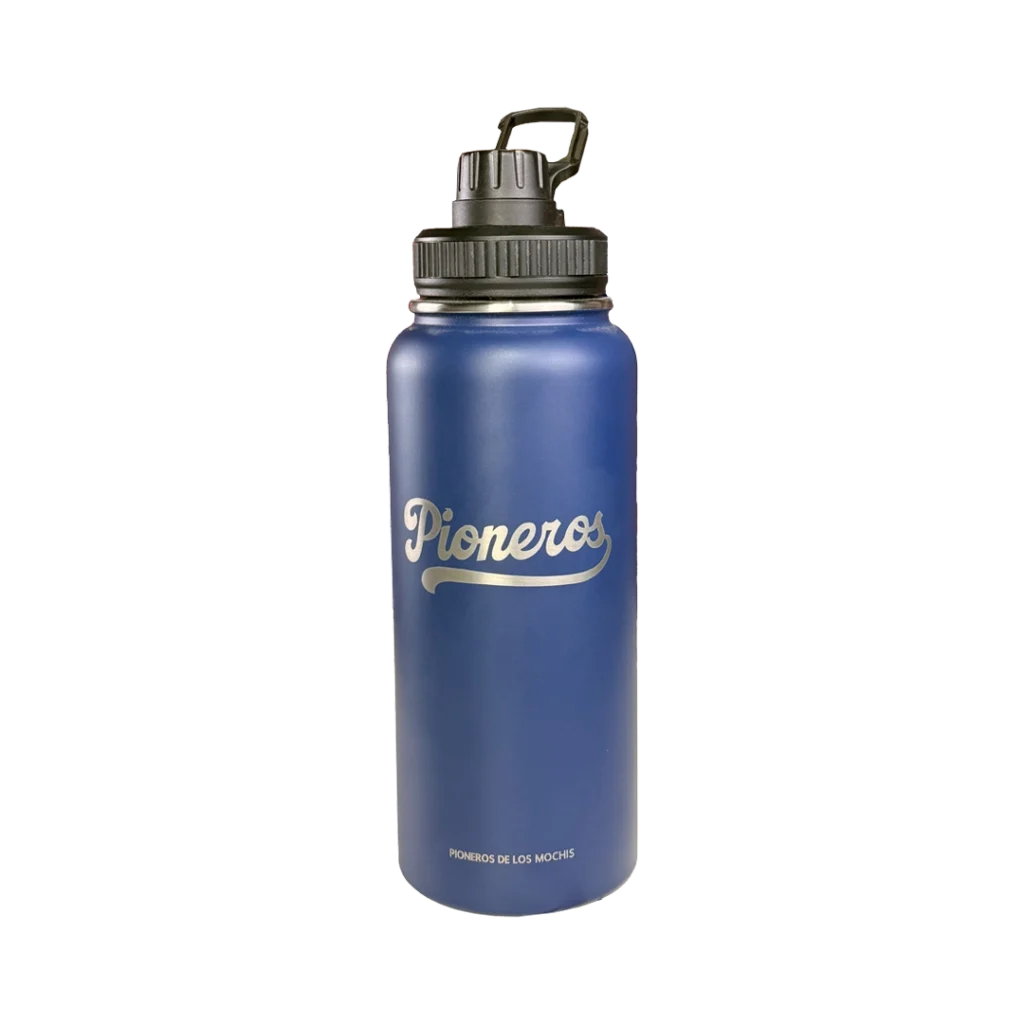 Termo botella deportiva, acero inox azul violeta